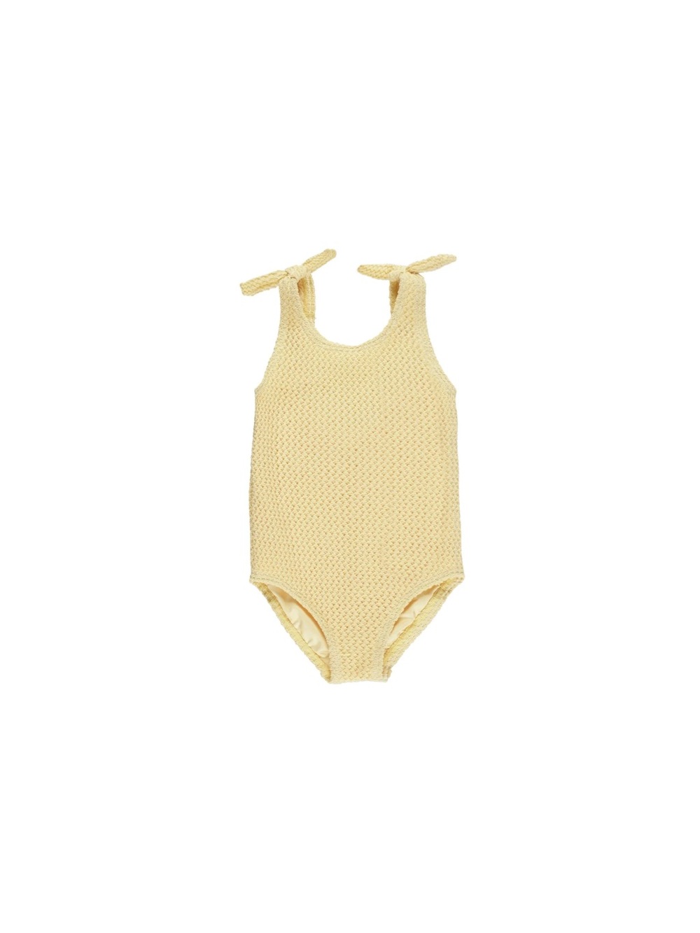 Rylee & Cru Swimwear Millie One Piece Yellow Crochet